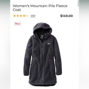 L.L Bean Women’s Mountain Pile Fleece Coat